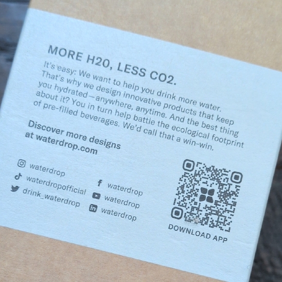 WATERDROP I NWT 20 oz Pink Floral FLAIR Edition Glass Water Bottle with Sleeve - Picture 5 of 16